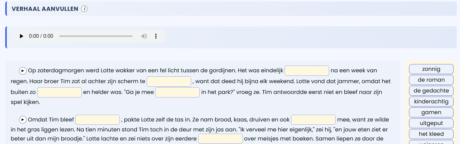 Real screenshot of the step: In a Story
