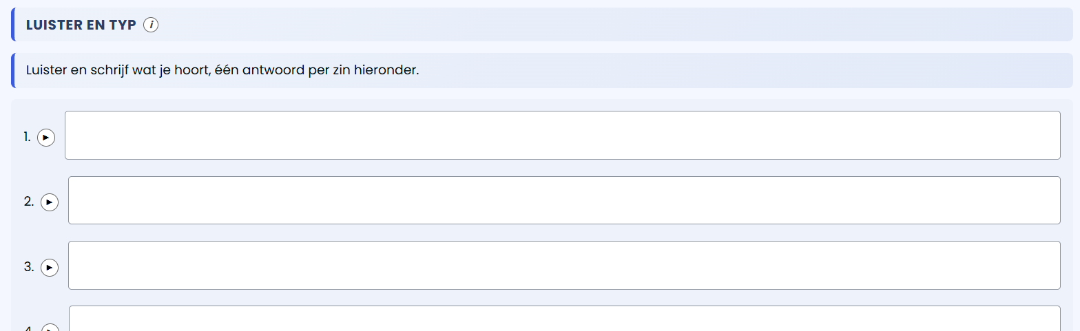 Real screenshot of the step: Listen & Write