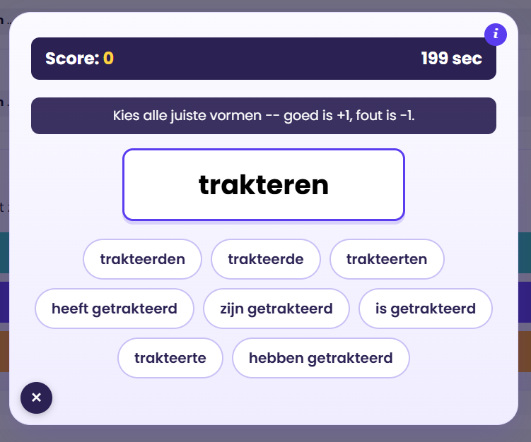 Verb Conjugation Game